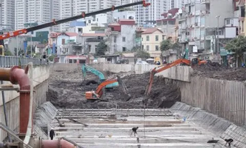 Cận cảnh công trường dự án kênh tiêu thoát nước nghìn tỷ ở Hà Nội