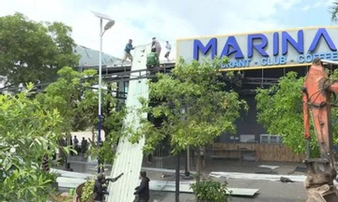 Cưỡng chế tháo dỡ khu ẩm thực Marina Coffee nổi tiếng ở An Giang