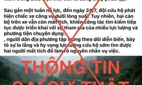 Tin đồn xe CSGT gặp nạn, 2 cán bộ mất tích gây xôn xao mạng xã hội: Công an khẳng định là bịa đặt