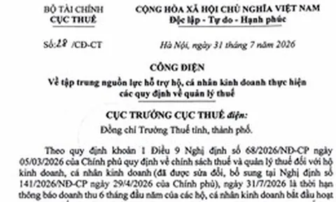 Cục Thuế phát thông báo quan trọng đối với hộ, cá nhân kinh doanh có doanh thu năm dưới 1 tỷ đồng