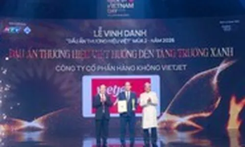 Vietjet được vinh danh ‘Dấu ấn Thương hiệu Việt hướng tới tăng trưởng xanh’
