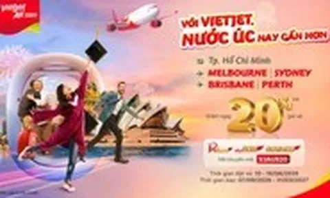 Cùng Vietjet khám phá Sydney qua sân bay mới WSI, nhận ưu đãi giá vé 20%