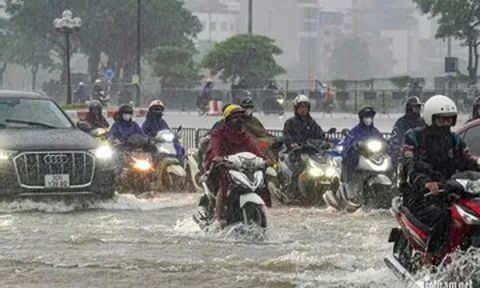 Áp thấp nhiệt đới vẫn di chuyển rất chậm, điểm tên loạt nơi mưa lớn ở miền Bắc