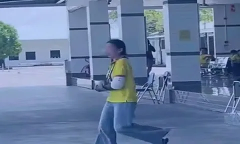 Thực hư clip người phụ nữ bó bột đi thi sát hạch lái ô tô hút 1,1 triệu view