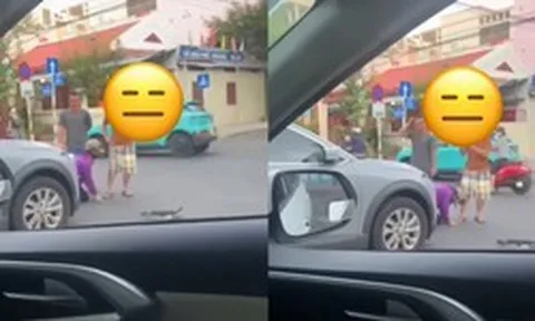 Xôn xao đoạn clip người phụ nữ quỳ giữa đường, van xin chủ ô tô sau va chạm giao thông
