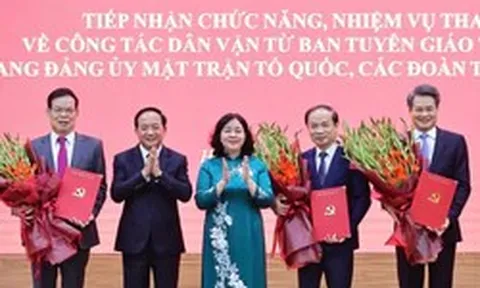 Bộ Chính trị, Ban Bí thư điều động, chỉ định 3 Phó Bí thư Đảng ủy MTTQ, các đoàn thể Trung ương