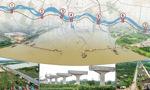 Toàn cảnh 7 cây cầu bắc qua sông Hồng đặt mục tiêu hoàn thành trong năm APEC 2027