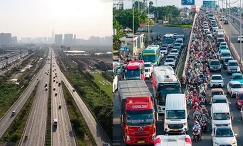 Hình ảnh đối lập ở hai cửa ngõ TPHCM ngày người dân trở lại làm việc