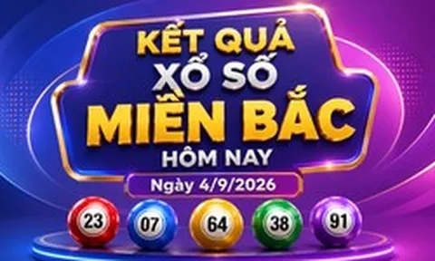 XSMB 4/9 - Kết quả xổ số miền Bắc hôm nay ngày 4/9/2026
