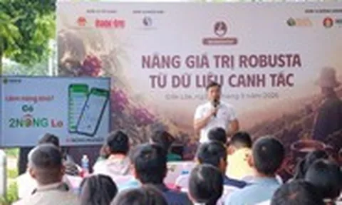 Nâng giá trị Robusta từ dữ liệu canh tác trên ứng dụng 2Nông