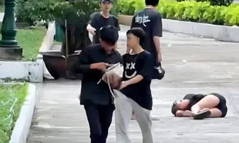 TPHCM: Bắt nhóm thanh niên mặc áo đen, đạp vào đầu cô gái rồi cướp túi xách ở công viên
