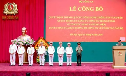Bộ Công an thành lập Cục Công nghệ thông tin và Cơ yếu