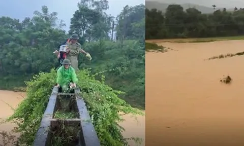 Vượt mương giữa lũ xiết, hỗ trợ sản phụ sinh con tại nhà