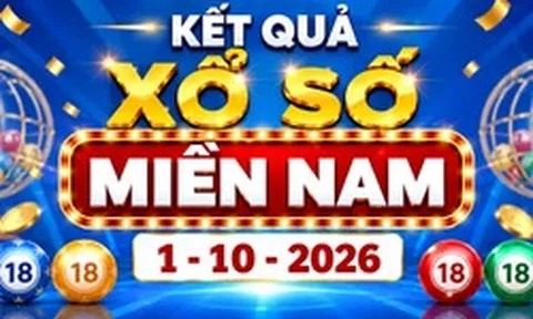 Kết quả xổ số miền Nam hôm nay ngày 1 tháng 10 - XSMN 1/10/2026