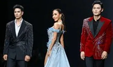 Trịnh Bảo, Trần Tiến Dũng sải bước cùng dàn hoa hậu, nam vương quốc tế tại Thượng Hải