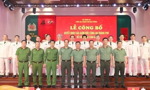 Công an Hải Phòng điều động, bổ nhiệm 13 trưởng phòng chủ chốt
