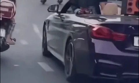 3 thanh niên bị xử phạt vì màn giả làm 'cương thi' trên xe BMW mui trần đang chạy