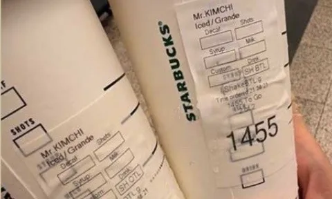 Starbucks khiến khách Hàn Quốc nổi giận vì ghi tên thành 'Kimchi'
