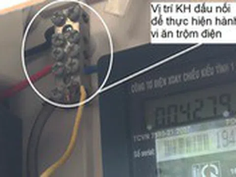 Trộm 60.000 đồng tiền điện, bị phạt 2 triệu đồng