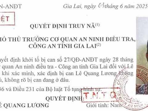 Truy nã đặc biệt Lê Quang Lương