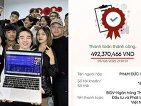 1 TikToker vừa công khai nộp thuế gần 500 triệu đồng trong tháng 5: Dân mạng nói gì về tổng thu nhập phía sau?