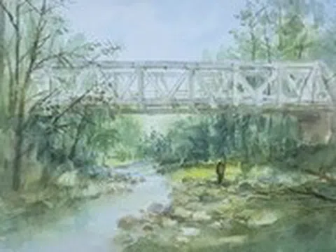 Tây Giang của Quảng Nam thanh bình, quyến rũ qua tranh màu nước