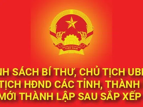 Infographics: Lãnh đạo 23 tỉnh, thành phố mới thành lập sau sắp xếp