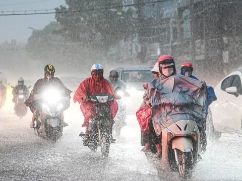 Đêm nay và ngày mai, nhiều nơi mưa to