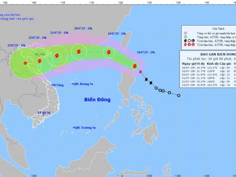 Bão Wipha đang di chuyển nhanh, hướng vào đất liền nước ta, 18 tỉnh đặc biệt chú ý