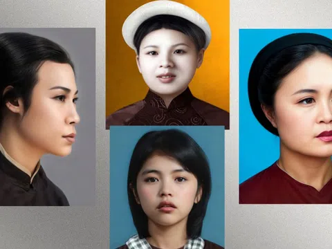 Ngắm vẻ đẹp của các nữ liệt sĩ qua ảnh màu phục dựng