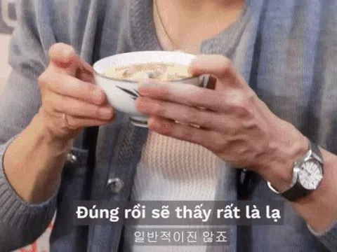 'Rể Việt' Jung Il Woo thử canh chua cá, mê rau muống xào tỏi