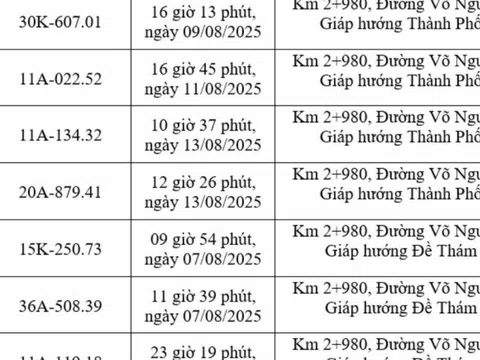 Loạt chủ xe có biển số sau nhanh chóng nộp phạt nguội theo Nghị định 168