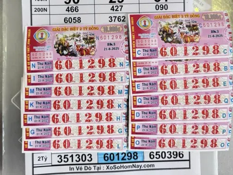 Mua vé số thường xuyên, 1 công nhân trúng 14 tờ giải độc đắc