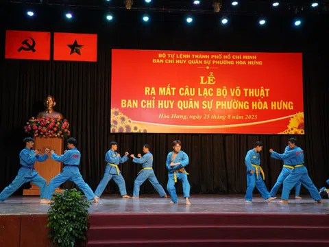 Ra mắt Câu lạc bộ Võ thuật Ban Chỉ huy quân sự phường đầu tiên của TP HCM