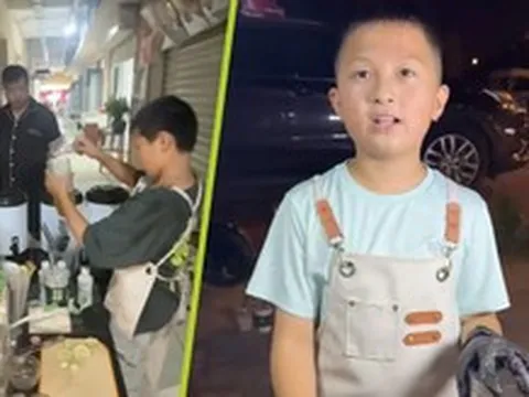Cậu bé 11 tuổi kiếm 14 triệu đồng mỗi tháng nhờ bán trà sữa ở chợ đêm