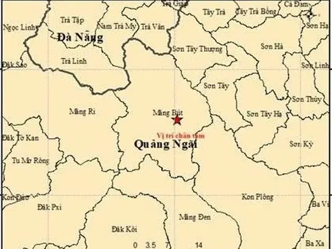 Hai trận động đất liên tiếp, gây rung chấn nhiều xã miền núi Quảng Ngãi