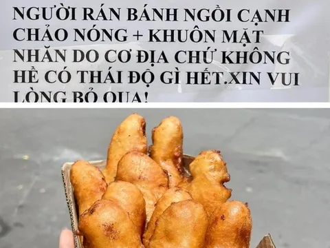 Khách than chủ quán thiếu thân thiện, quán dán giấy "mặt nhăn do cơ địa"