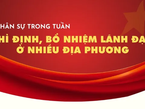 NHÂN SỰ TRONG TUẦN: Chỉ định, bổ nhiệm lãnh đạo ở nhiều địa phương