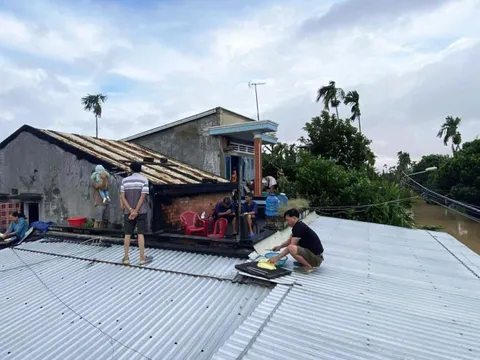 Lũ sáng 28-10: Lũ sông Thu Bồn, Vu Gia xuống chậm, nhiều nơi vẫn còn ngập rất sâu