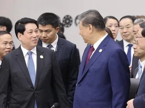 Chủ tịch nước Lương Cường gặp Tổng Bí thư, Chủ tịch Trung Quốc Tập Cận Bình