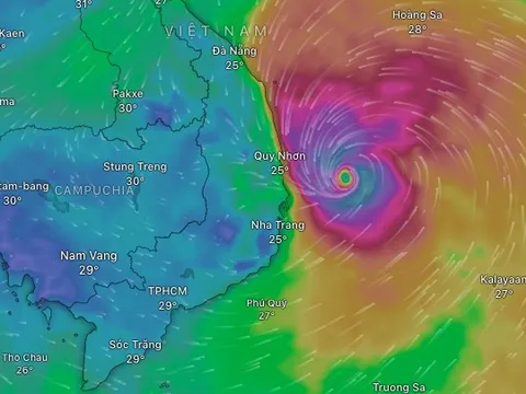 Bão số 13 Kalmaegi giật trên cấp 17, còn cách Quy Nhơn 190 km