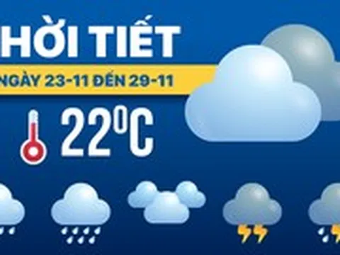 Dự báo thời tiết từ 23 đến 29-11: Không khí lạnh tràn về gây rét và mưa to, trên biển có bão
