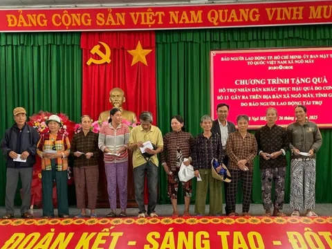 Chương trình “Trái tim miền Trung” đến với người dân bị thiệt hại nặng do bão lũ ở Gia Lai