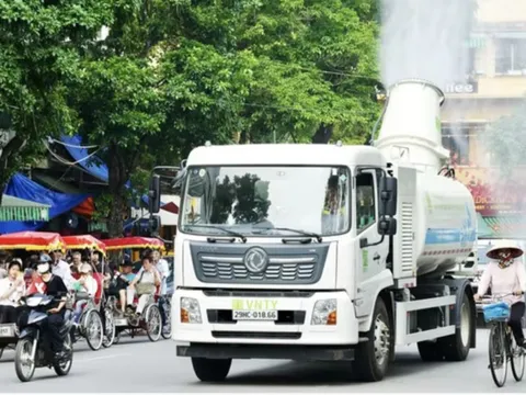 Hà Nội thí điểm công nghệ phun sương giảm bụi, kiểm soát ô nhiễm không khí