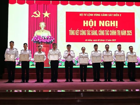 Vùng Cảnh sát biển 2 tổng kết công tác Đảng, công tác Chính trị năm 2025