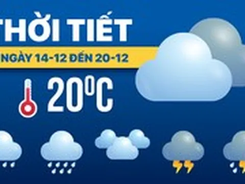 Dự báo thời tiết từ 14 đến 20-12: Bắc Bộ và Trung Bộ mưa rét, Nam Bộ nắng