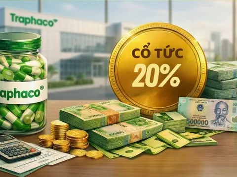 Một công ty ngành dược chốt ngày trả cổ tức tiền mặt 20%