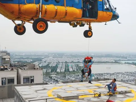 Huy động trực thăng, robot cùng 4.000 người tập chữa cháy chung cư ở Hà Nội