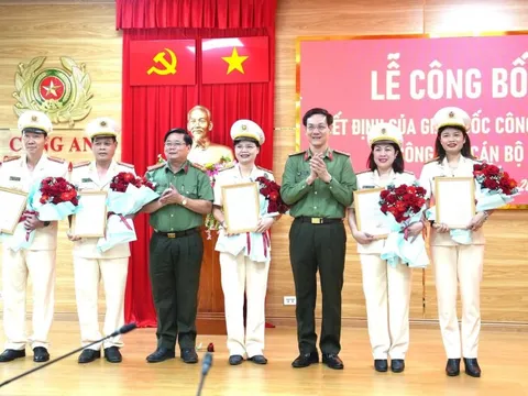 Công an tỉnh Gia Lai công bố các quyết định về công tác cán bộ