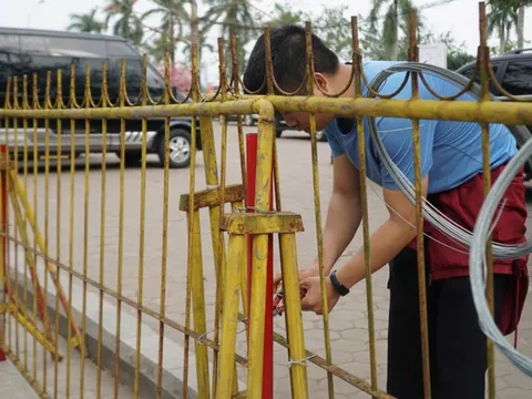 Công tác an ninh thắt chặt trước giờ khai ấn đền Trần